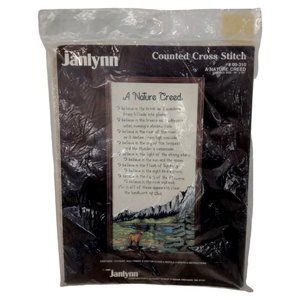 Vintage Janlynn Counted Cross Stitch Kit #00-310 "A Nature Creed" 10" x 20" New